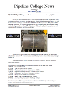 Central NDT - Weld Test Procure - PLC